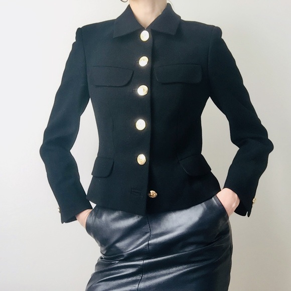 VERSACE Rare Vintage Versus Wool Fitted Blazer - Picture 14 of 16